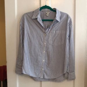 Soft striped button down shirt.